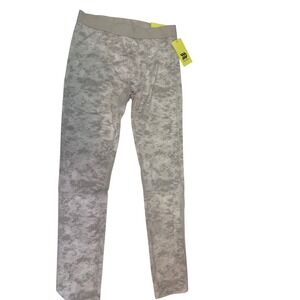 All in Motion‎ boys XL (16) Fitted  Silver Print Activewear Leggings NWT